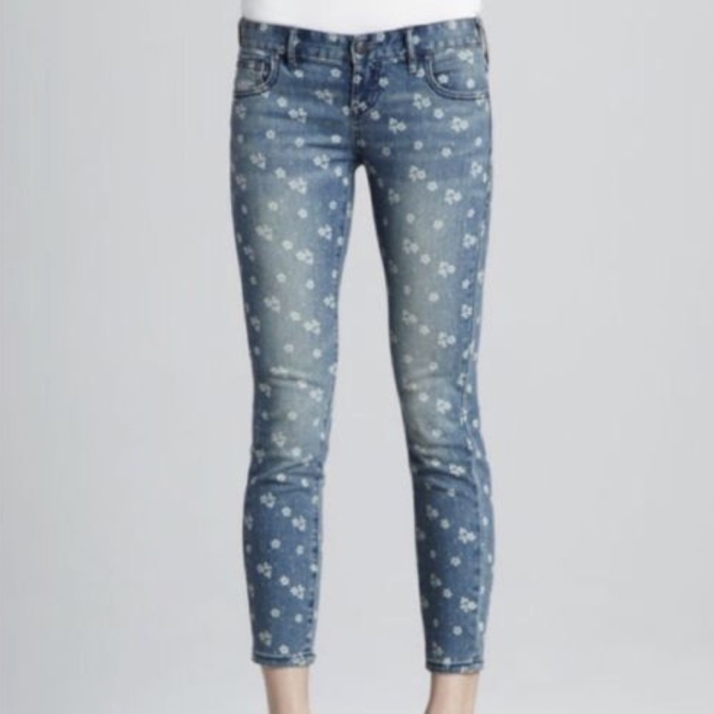 Free People Ditsy Floral Ankle Jeans NWT